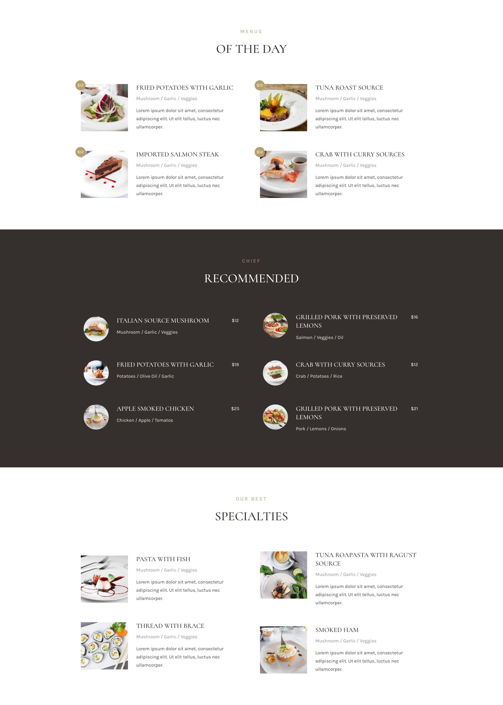 Our Menu - Sumitec